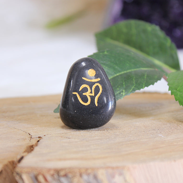 Black Agate - Symbol Tumbled Stone 3pc set