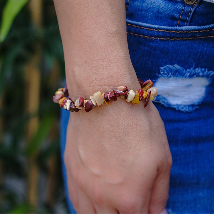 Mookite Jasper Chip Bracelet