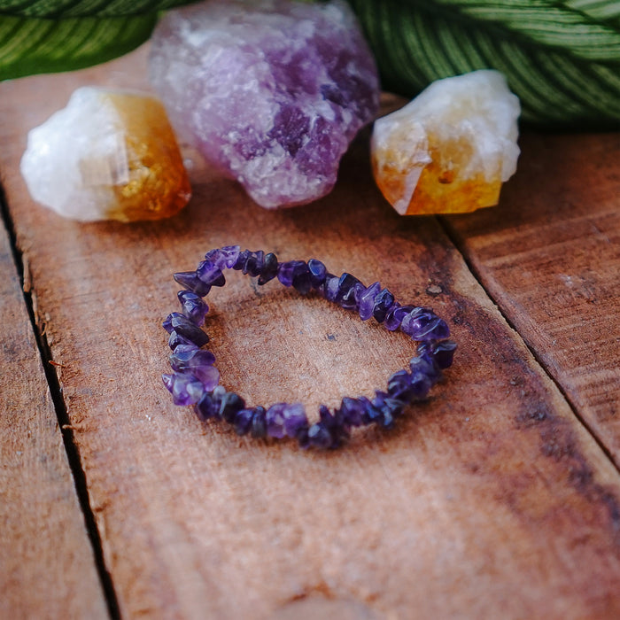 Amethyst Chip Bracelet