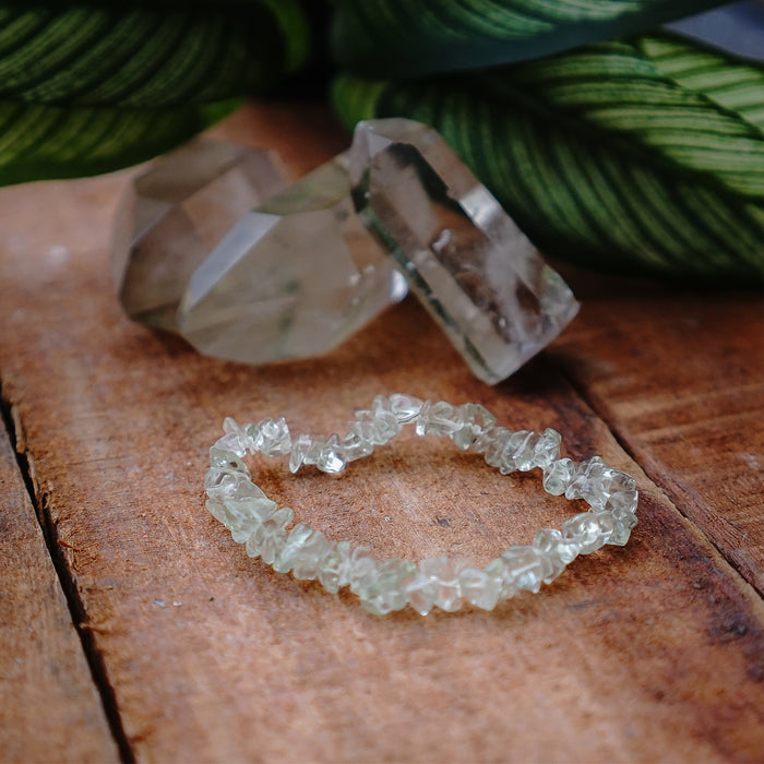 Green Amethyst Chip Bracelet