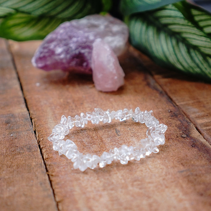 Clear Quartz Chip Bracelet