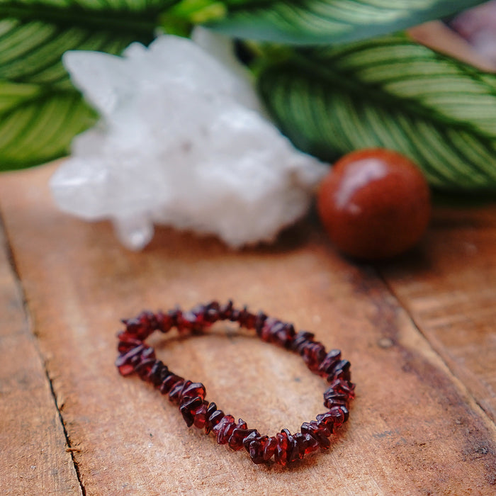 Garnet Chip Bracelet