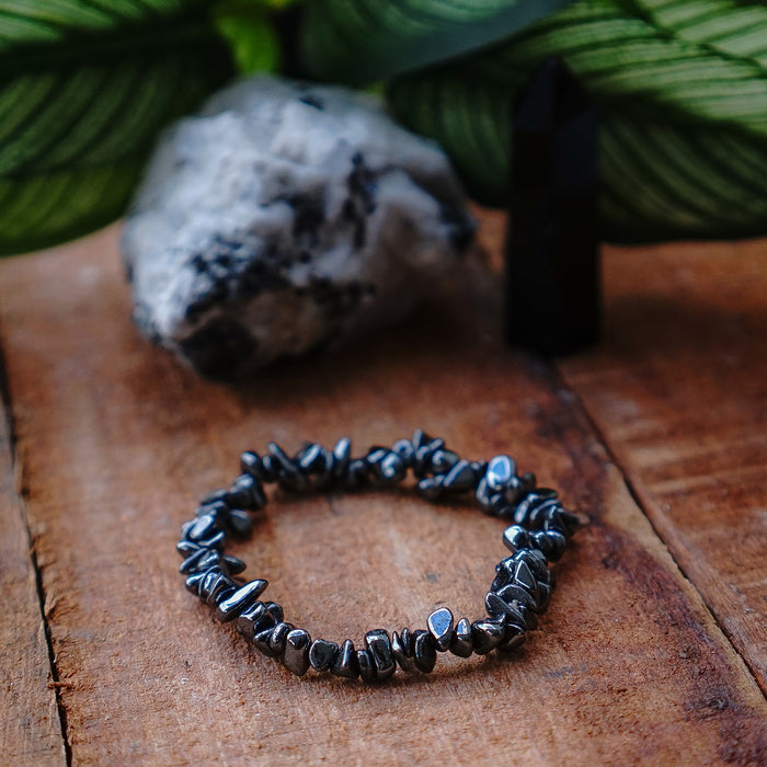 Hematite Chip Bracelet
