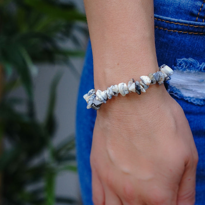 Dendritic Agate Chip Bracelet