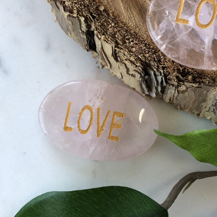 Rose Quartz Affirmation - Love 1pc