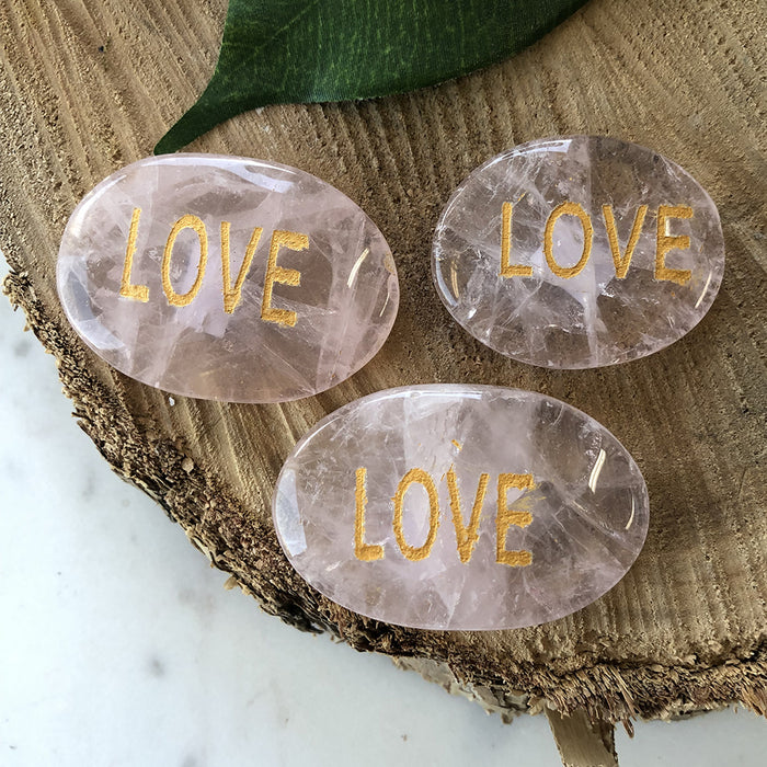 Rose Quartz Affirmation - Love 1pc