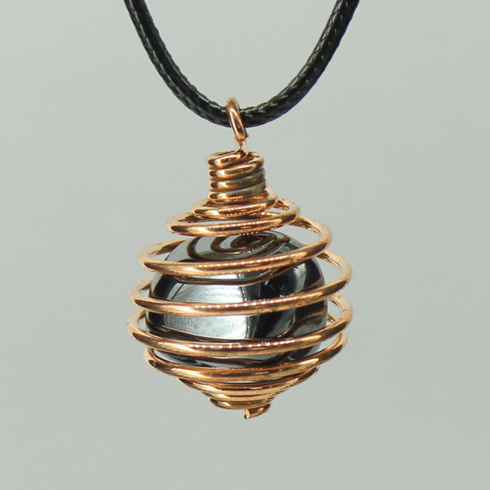 Spiral cheap cage necklace