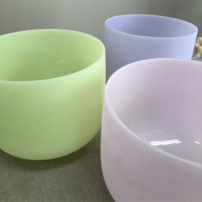 Emerald Infused F note "Heart" Quartz Singing Bowl 8inch