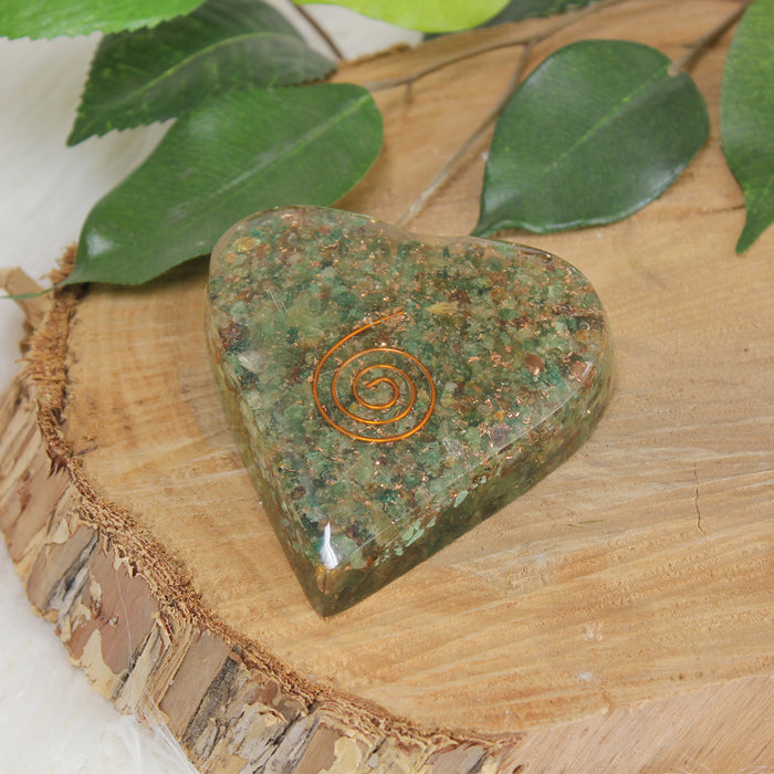 Orgonite  Heart - Green Aventurine