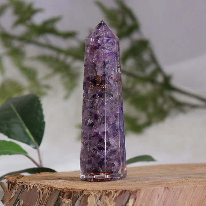 Orgonite Tower Generator Small - Amethyst