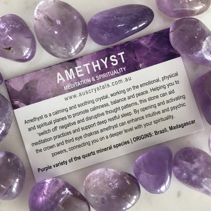 Amethyst Info Card 25pc pack