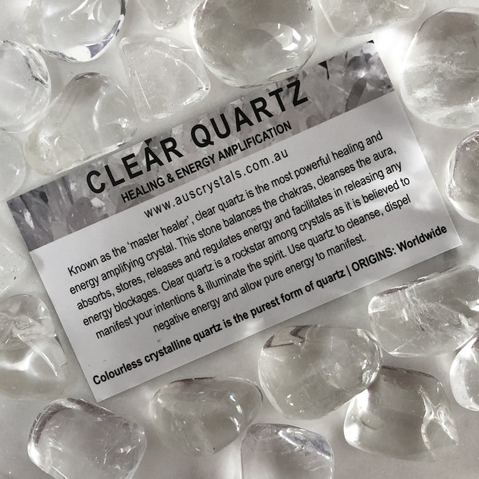 Clear Quartz Info Card 25pc pack