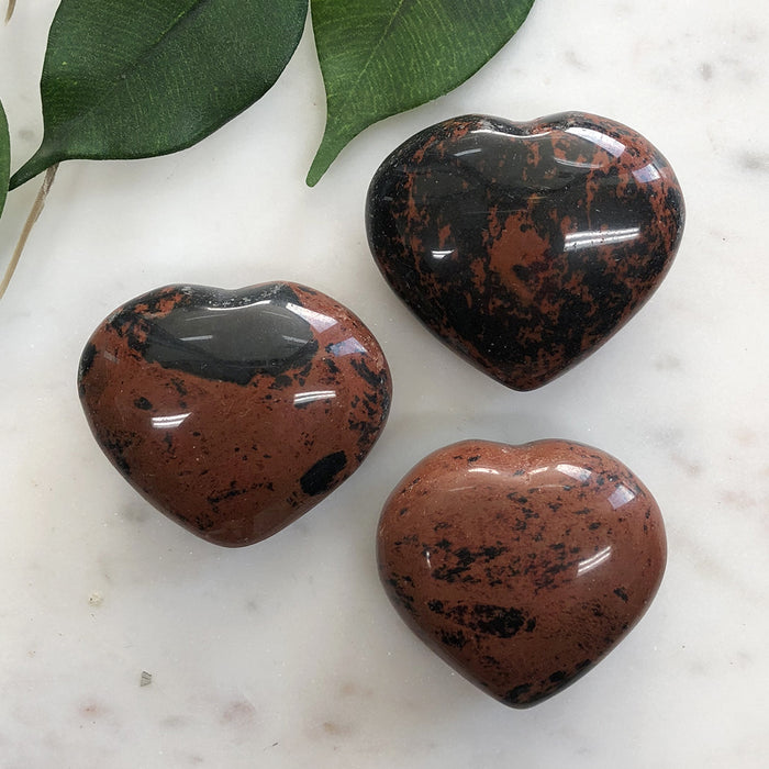 Mahogany Obsidian Heart 1pc