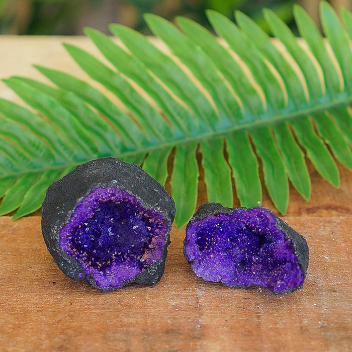 Quartz Thunder Geode - Purple Small