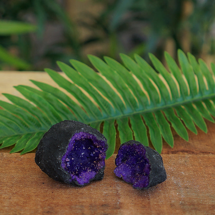 Quartz Thunder Geode - Purple Small