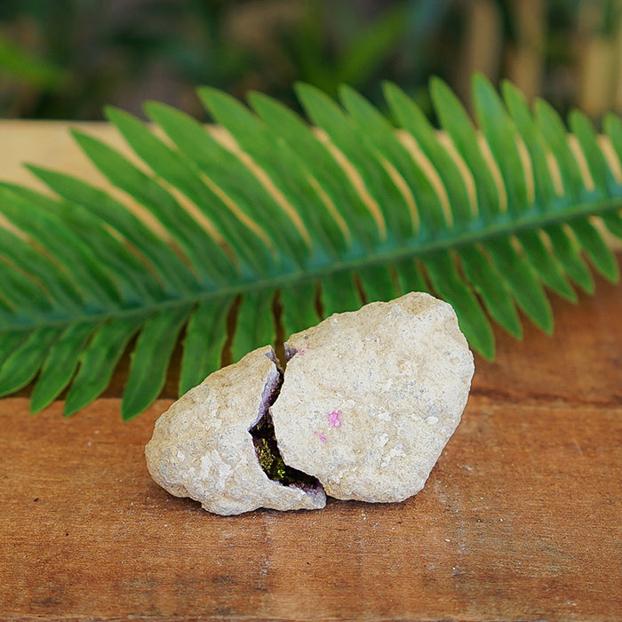 Quartz Thunder Geode - Golden Pink Small