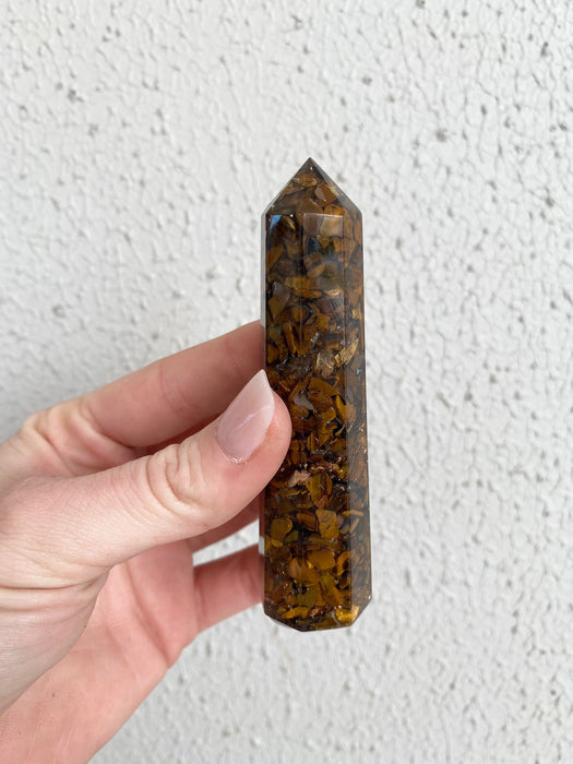 Orgonite Tower Generator Medium - Tiger Eye