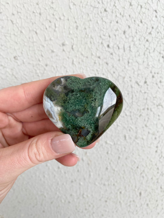 Moss Agate Heart