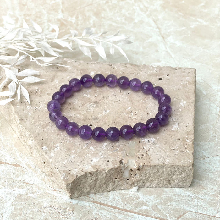 Amethyst Bead Bracelet 8/10mm
