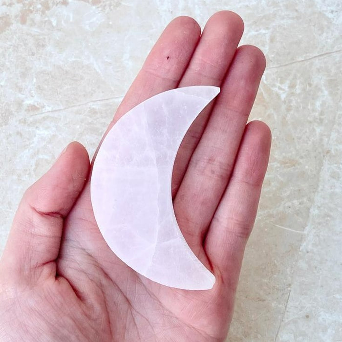 Selenite Moon Shape Charging Plate