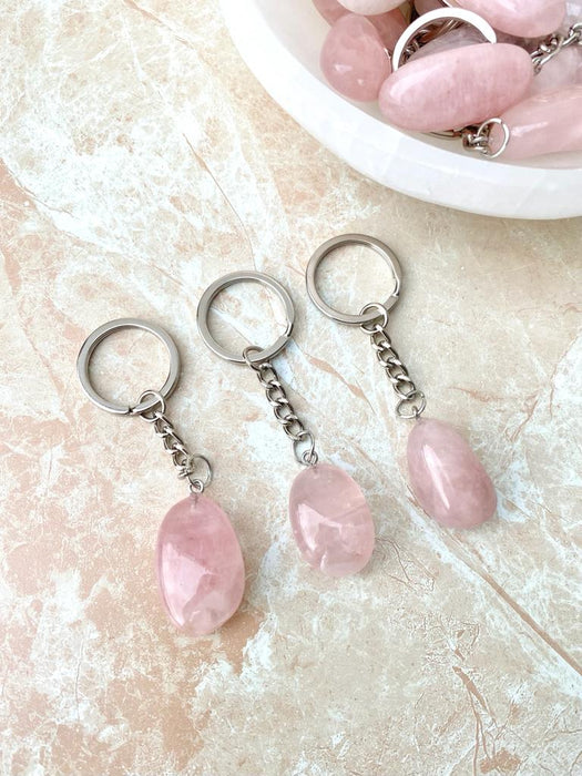 Rose Quartz Keyring- 1pc