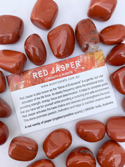 Red Jasper Info Card 25pc pack