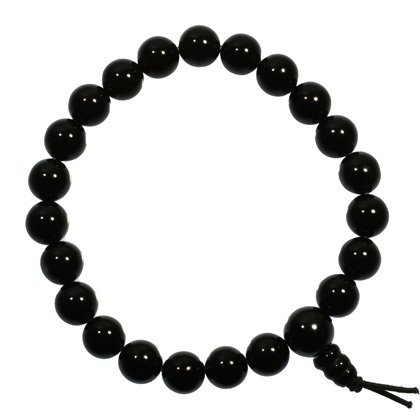 Black Tourmaline Power Bead Bracelet 8mm