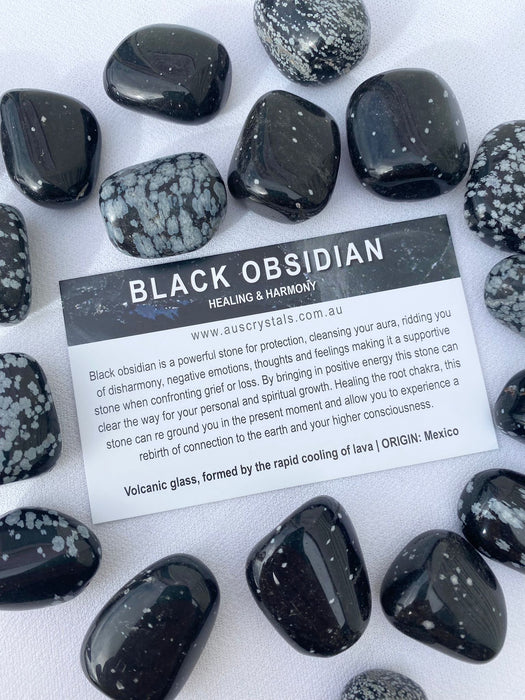 Black Obsidian Info Card 25pc pack