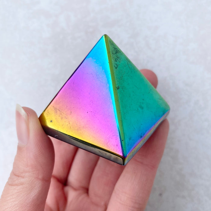 Rainbow Hematite Pyramid - 1pc