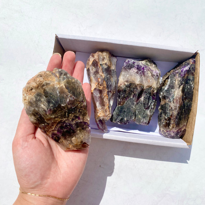 Chevron Amethyst Box - Raw