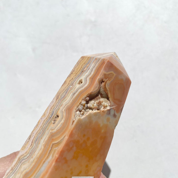 Pink Crazy Lace Agate Obelisk CLA42