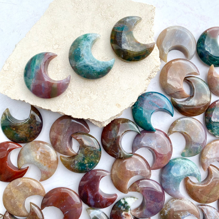 Ocean Jasper Mini Moon 1pc