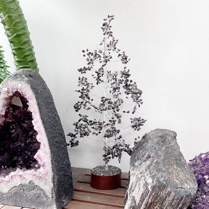 Black Onyx Tree - Large Silver