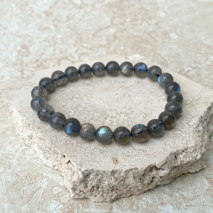 Labradorite Bead Bracelet 6mm
