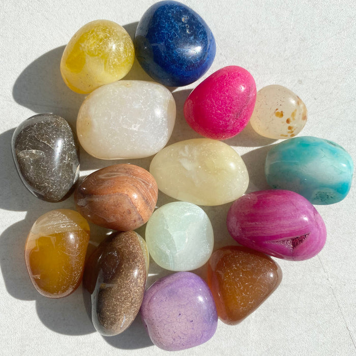 Mix Colored Agate Tumbled Stones - Main Image