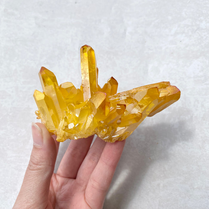 Orange Aura Quartz Cluster AQC35