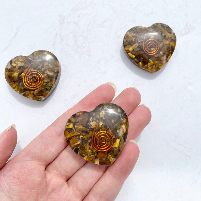 Orgonite Heart Small- Tigers Eye