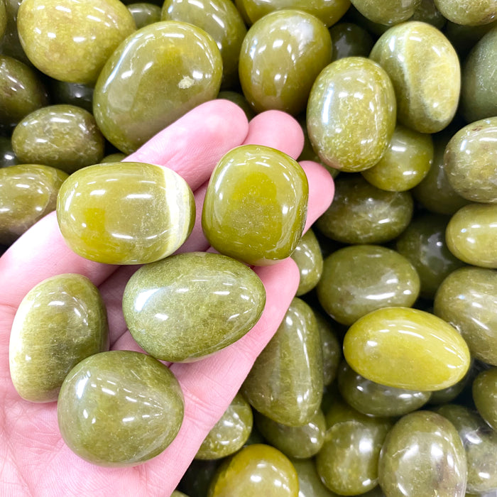 Jade Olivine Tumbled Stones