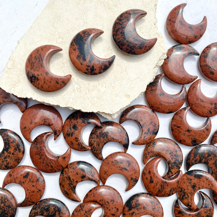 Mahogany Obsidian Mini Moon 1pc