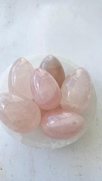 Rose Quartz Egg - With Drilled Hole 1pc