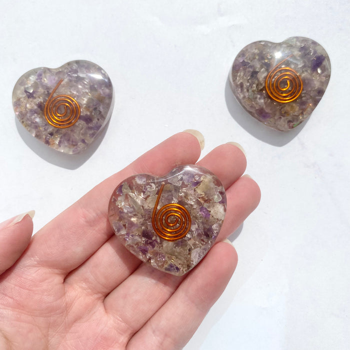 Orgonite Heart Small- Amethyst