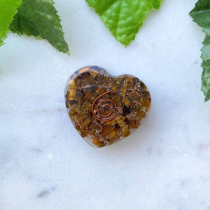 Orgonite Heart Small- Tigers Eye