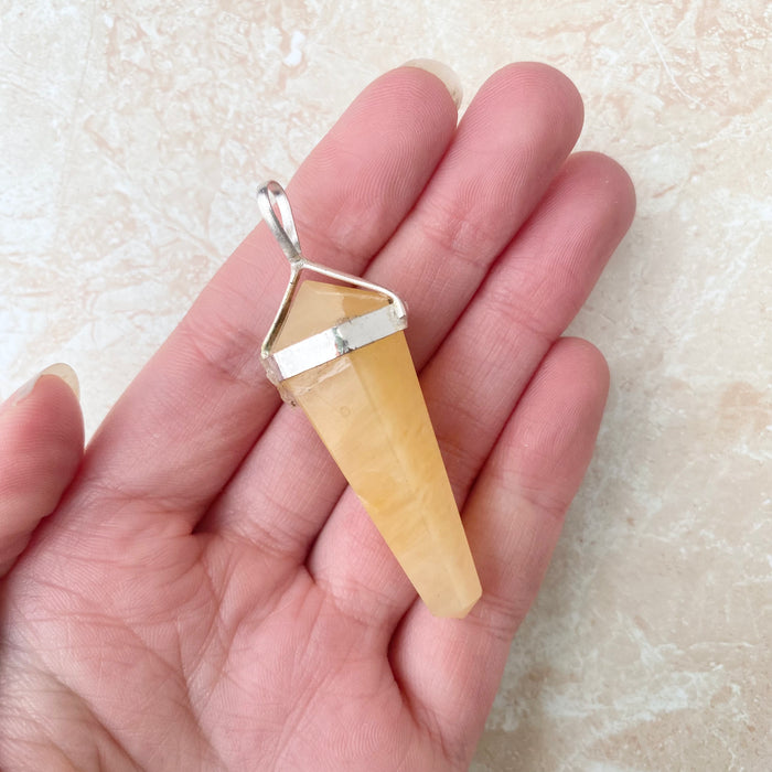 Yellow Aventurine DT Point Pendant - 1pc