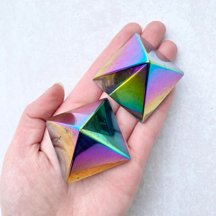 Rainbow Hematite Pyramid - 1pc