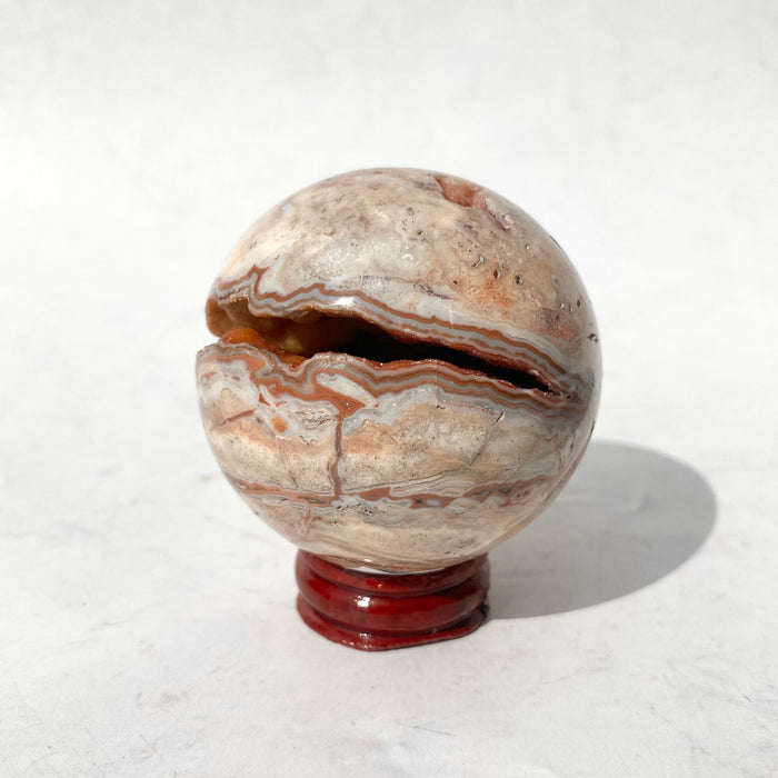 Pink Crazy Lace Agate Sphere CLA88
