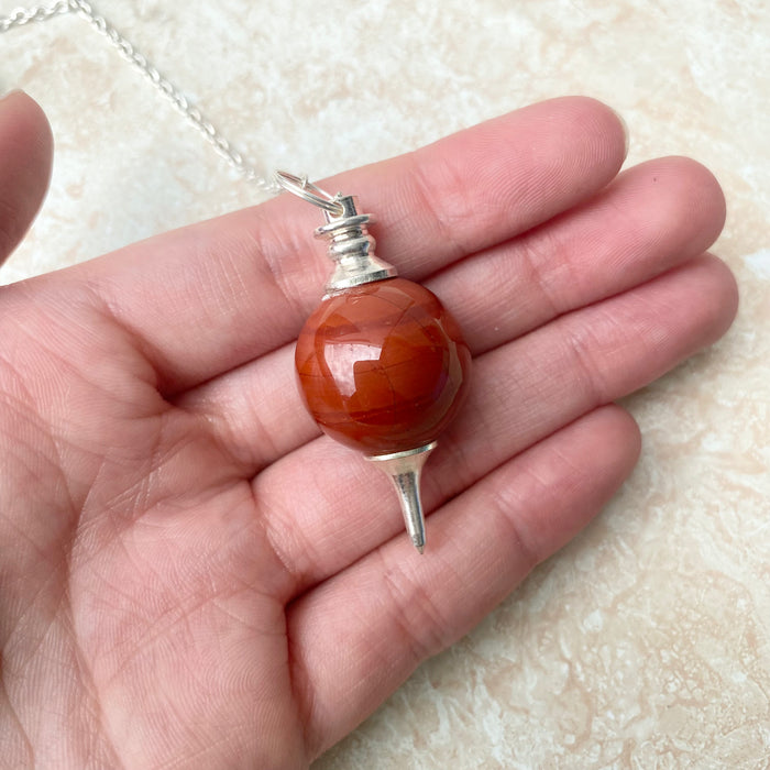 Red Jasper Ball Pendulum