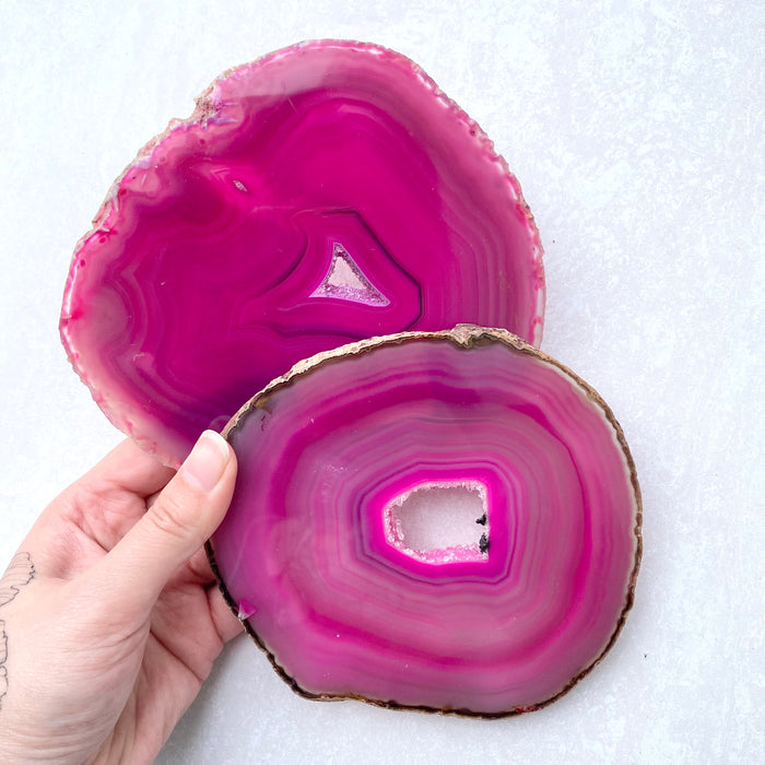 Agate Slice Pink 1pc
