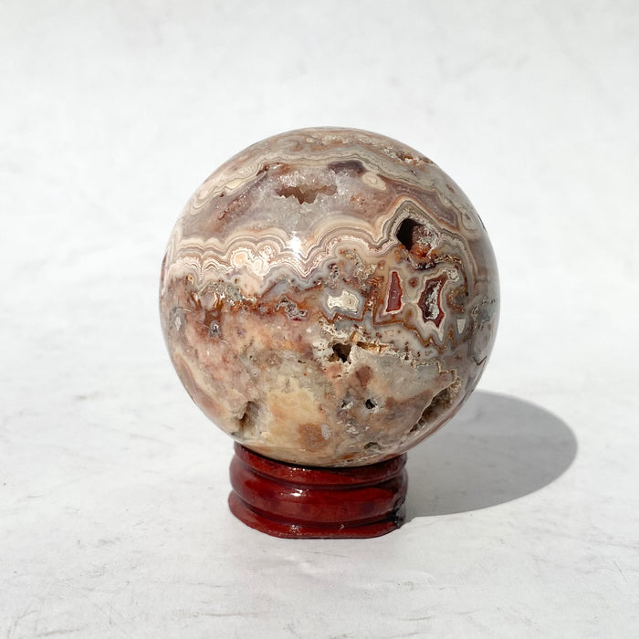 Pink Crazy Lace Agate Sphere CLA90