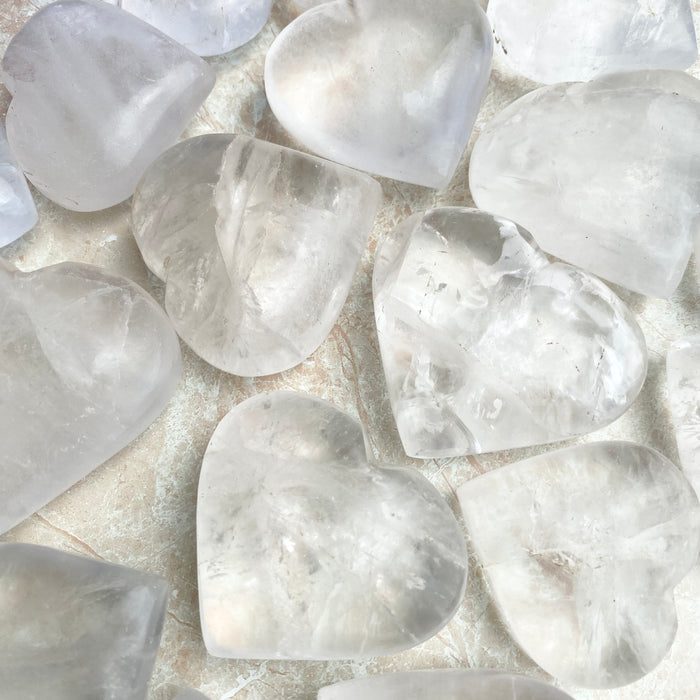 Clear Quartz Heart BOGO - Buy One Get One Free