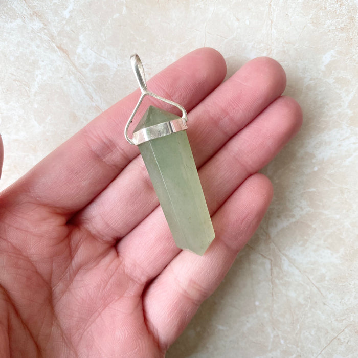 Green Aventurine DT Point Pendant - 1pc